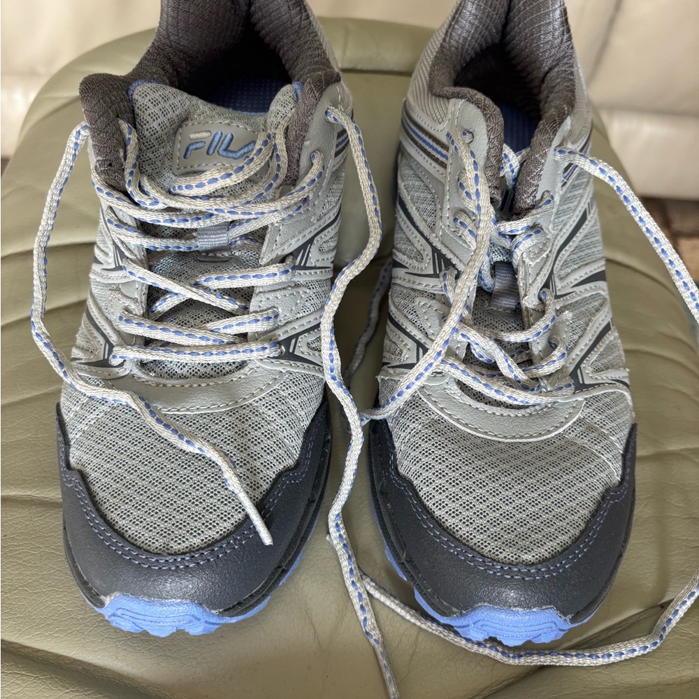 Fila Athletic Shoes in Gray and Light Blue